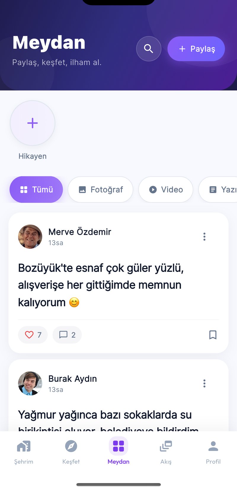 OnbirBuçuk Meydan ekranı